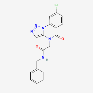 N-benzyl-2-(8-chloro-5-oxo[1,2,3]triazolo[1,5-a]quinazolin-4(5H)-yl)acetamide