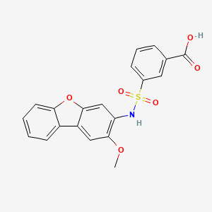 3-[(2-methoxydibenzofuran-3-yl)sulfamoyl]benzoic Acid