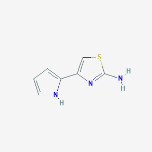 molecular formula C7H7N3S B2400986 4-(1H-pyrrol-2-yl)-1,3-thiazol-2-amine CAS No. 189011-25-4