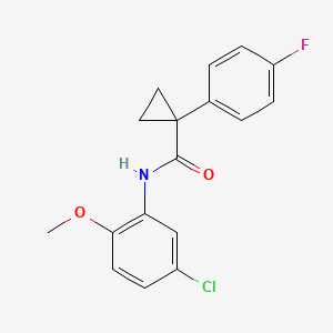 molecular formula C17H15ClFNO2 B2400997 N-(5-chloro-2-methoxyphenyl)-1-(4-fluorophenyl)cyclopropane-1-carboxamide CAS No. 1091463-27-2