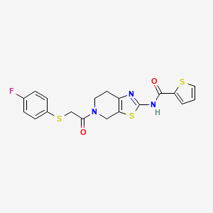 N-(5-(2-((4-fluorophenyl)thio)acetyl)-4,5,6,7-tetrahydrothiazolo[5,4-c]pyridin-2-yl)thiophene-2-carboxamide