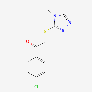 1-(4-chlorophenyl)-2-[(4-methyl-4H-1,2,4-triazol-3-yl)sulfanyl]-1-ethanone