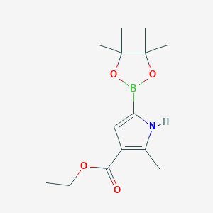 ethyl 2-methyl-5-(4,4,5,5-tetramethyl-1,3,2-dioxaborolan-2-yl)-1H-pyrrole-3-carboxylate