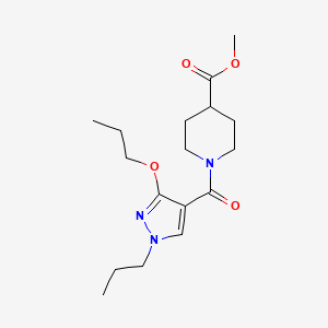 methyl 1-(3-propoxy-1-propyl-1H-pyrazole-4-carbonyl)piperidine-4-carboxylate