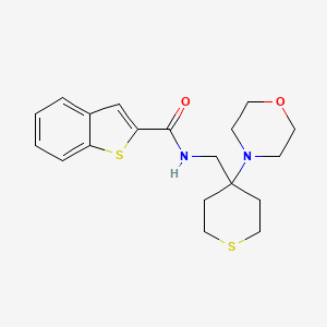 N-[(4-Morpholin-4-ylthian-4-yl)methyl]-1-benzothiophene-2-carboxamide