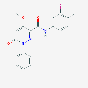 N-(3-fluoro-4-methylphenyl)-4-methoxy-1-(4-methylphenyl)-6-oxopyridazine-3-carboxamide