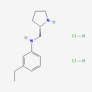 3-Ethyl-N-[[(2S)-pyrrolidin-2-yl]methyl]aniline;dihydrochloride