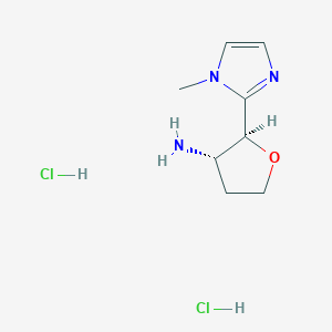 (2S,3S)-2-(1-methyl-1H-imidazol-2-yl)oxolan-3-amine dihydrochloride
