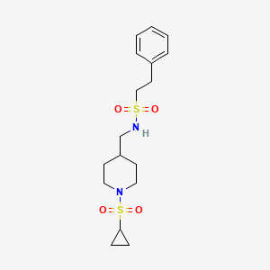 N-((1-(cyclopropylsulfonyl)piperidin-4-yl)methyl)-2-phenylethanesulfonamide