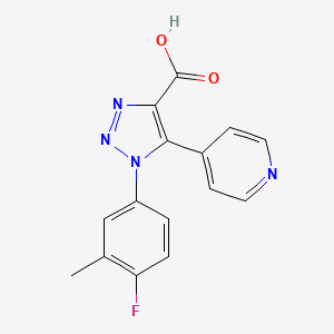 1-(4-fluoro-3-methylphenyl)-5-pyridin-4-yl-1H-1,2,3-triazole-4-carboxylic acid