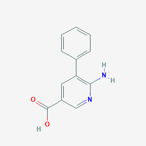 molecular formula C12H10N2O2 B2401058 6-Amino-5-phenylpyridine-3-carboxylic acid CAS No. 1214352-56-3