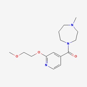 molecular formula C15H23N3O3 B2401065 (2-(2-Methoxyethoxy)pyridin-4-yl)(4-methyl-1,4-diazepan-1-yl)methanone CAS No. 2034390-33-3