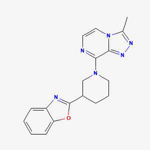 molecular formula C18H18N6O B2401072 2-(1-{3-Methyl-[1,2,4]triazolo[4,3-a]pyrazin-8-yl}piperidin-3-yl)-1,3-benzoxazole CAS No. 2326653-67-0