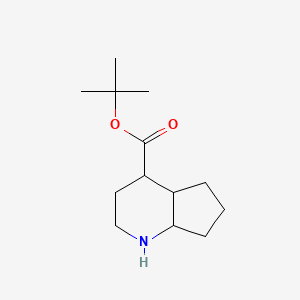 molecular formula C13H23NO2 B2401101 Tert-butyl 2,3,4,4a,5,6,7,7a-octahydro-1H-cyclopenta[b]pyridine-4-carboxylate CAS No. 2248284-80-0