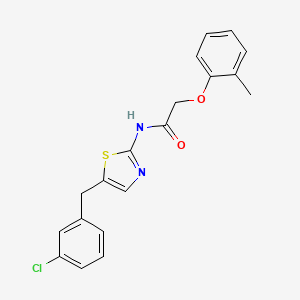 molecular formula C19H17ClN2O2S B2401121 N-[5-(3-Chloro-benzyl)-thiazol-2-yl]-2-o-tolyloxy-acetamide CAS No. 301176-17-0