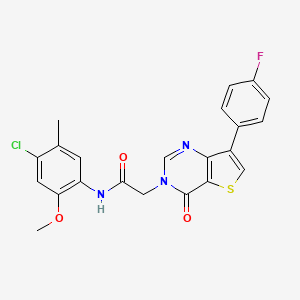 N-(4-chloro-2-methoxy-5-methylphenyl)-2-[7-(4-fluorophenyl)-4-oxothieno[3,2-d]pyrimidin-3(4H)-yl]acetamide