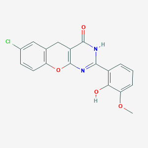 7-chloro-2-(2-hydroxy-3-methoxyphenyl)-3H,4H,5H-chromeno[2,3-d]pyrimidin-4-one