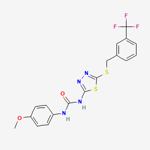 1-(4-Methoxyphenyl)-3-(5-((3-(trifluoromethyl)benzyl)thio)-1,3,4-thiadiazol-2-yl)urea