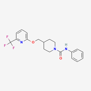 N-Phenyl-4-[[6-(trifluoromethyl)pyridin-2-yl]oxymethyl]piperidine-1-carboxamide