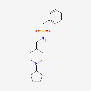N-((1-cyclopentylpiperidin-4-yl)methyl)-1-phenylmethanesulfonamide