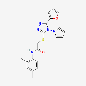 N-(2,4-dimethylphenyl)-2-[[5-(furan-2-yl)-4-pyrrol-1-yl-1,2,4-triazol-3-yl]sulfanyl]acetamide