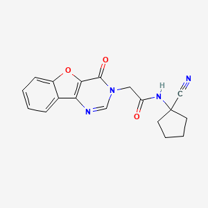 N-(1-cyanocyclopentyl)-2-(4-oxo-[1]benzofuro[3,2-d]pyrimidin-3-yl)acetamide