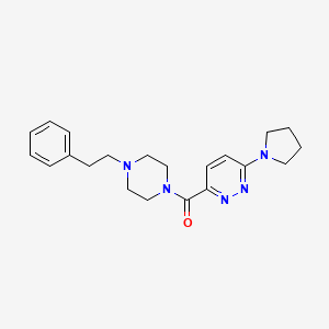 (4-Phenethylpiperazin-1-yl)(6-(pyrrolidin-1-yl)pyridazin-3-yl)methanone