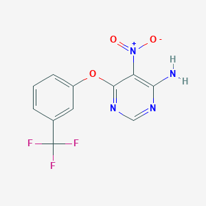 5-Nitro-6-[3-(trifluoromethyl)phenoxy]pyrimidin-4-amine