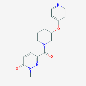 2-methyl-6-(3-(pyridin-4-yloxy)piperidine-1-carbonyl)pyridazin-3(2H)-one