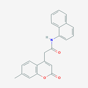 2-(7-methyl-2-oxo-2H-chromen-4-yl)-N-(naphthalen-1-yl)acetamide