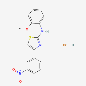 molecular formula C16H14BrN3O3S B2401257 N-(2-methoxyphenyl)-4-(3-nitrophenyl)-1,3-thiazol-2-amine hydrobromide CAS No. 316806-65-2