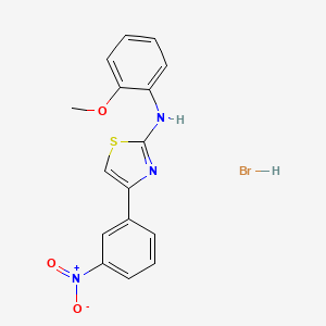N-(2-methoxyphenyl)-4-(3-nitrophenyl)-1,3-thiazol-2-amine hydrobromide