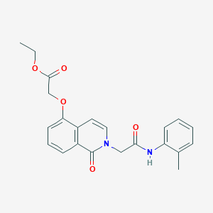 Ethyl 2-[2-[2-(2-methylanilino)-2-oxoethyl]-1-oxoisoquinolin-5-yl]oxyacetate