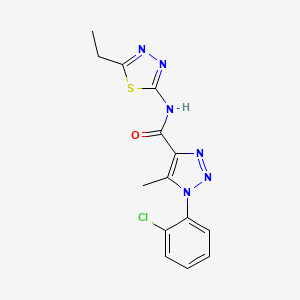 1-(2-chlorophenyl)-N-(5-ethyl-1,3,4-thiadiazol-2-yl)-5-methyl-1H-1,2,3-triazole-4-carboxamide