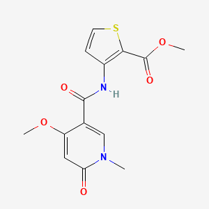Methyl 3-(4-methoxy-1-methyl-6-oxo-1,6-dihydropyridine-3-carboxamido)thiophene-2-carboxylate