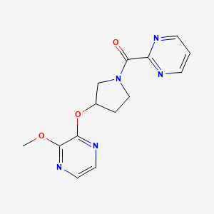 (3-((3-Methoxypyrazin-2-yl)oxy)pyrrolidin-1-yl)(pyrimidin-2-yl)methanone
