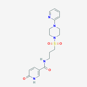6-oxo-N-(3-((4-(pyridin-2-yl)piperazin-1-yl)sulfonyl)propyl)-1,6-dihydropyridine-3-carboxamide