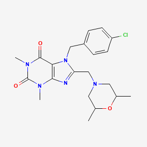 7-(4-chlorobenzyl)-8-((2,6-dimethylmorpholino)methyl)-1,3-dimethyl-1H-purine-2,6(3H,7H)-dione