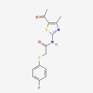 N-(5-acetyl-4-methylthiazol-2-yl)-2-((4-fluorophenyl)thio)acetamide