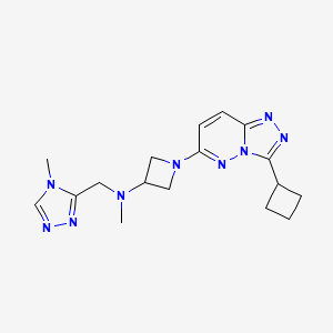1-{3-cyclobutyl-[1,2,4]triazolo[4,3-b]pyridazin-6-yl}-N-methyl-N-[(4-methyl-4H-1,2,4-triazol-3-yl)methyl]azetidin-3-amine