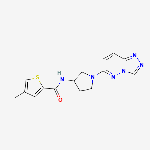 molecular formula C15H16N6OS B2401294 N-(1-([1,2,4]triazolo[4,3-b]pyridazin-6-yl)pyrrolidin-3-yl)-4-methylthiophene-2-carboxamide CAS No. 2034522-50-2