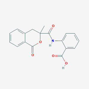 2-{[(3-methyl-1-oxo-3,4-dihydro-1H-isochromen-3-yl)carbonyl]amino}benzoic acid