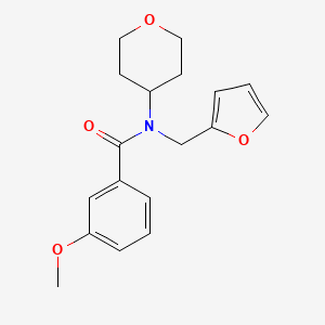 N-(furan-2-ylmethyl)-3-methoxy-N-(tetrahydro-2H-pyran-4-yl)benzamide