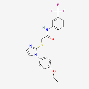 2-[1-(4-ethoxyphenyl)imidazol-2-yl]sulfanyl-N-[3-(trifluoromethyl)phenyl]acetamide