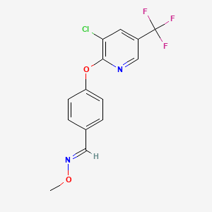 (E)-[(4-{[3-chloro-5-(trifluoromethyl)pyridin-2-yl]oxy}phenyl)methylidene](methoxy)amine