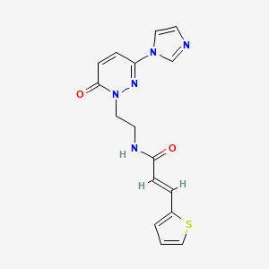 (E)-N-(2-(3-(1H-imidazol-1-yl)-6-oxopyridazin-1(6H)-yl)ethyl)-3-(thiophen-2-yl)acrylamide