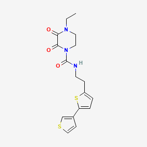 N-(2-{[2,3'-bithiophene]-5-yl}ethyl)-4-ethyl-2,3-dioxopiperazine-1-carboxamide