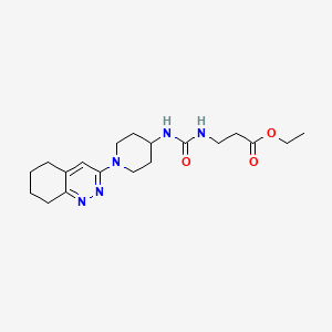 Ethyl 3-(3-(1-(5,6,7,8-tetrahydrocinnolin-3-yl)piperidin-4-yl)ureido)propanoate