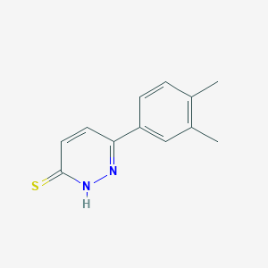 molecular formula C12H12N2S B2401314 6-(3,4-Dimethylphenyl)pyridazine-3-thiol CAS No. 71823-12-6