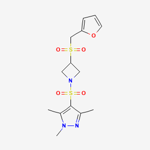 4-((3-((furan-2-ylmethyl)sulfonyl)azetidin-1-yl)sulfonyl)-1,3,5-trimethyl-1H-pyrazole